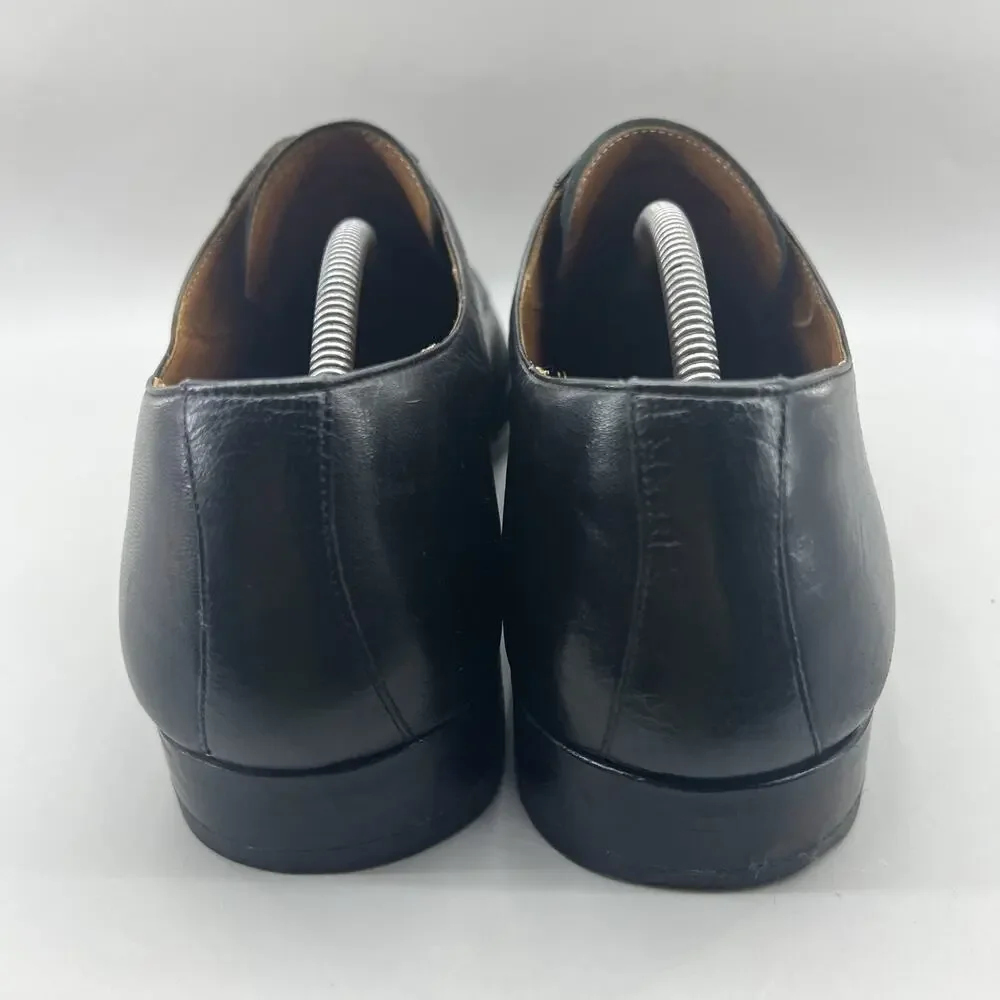 Magnanni Split Toe‎ Apron Oxford Men's Size 13 M Black Leather Comfort Low Shoes